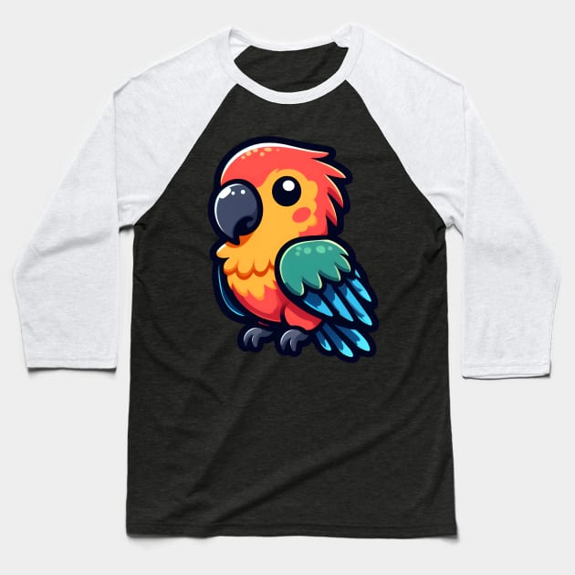 parrot lover - chibi parrot lover Baseball T-Shirt by vaporgraphic